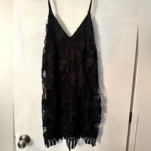 Express black lace mini dress. Size large.